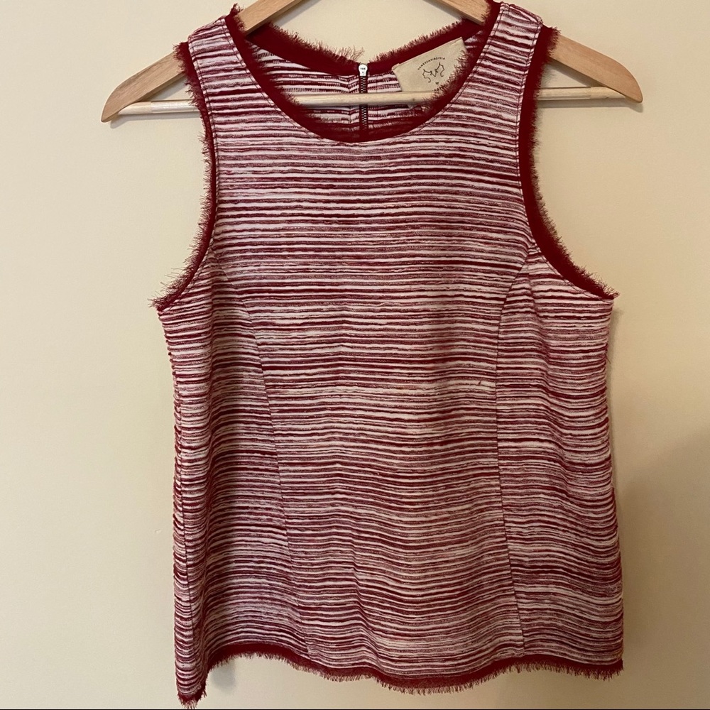 Anthropologie Vanessa Virginia Red Stripe Zipper